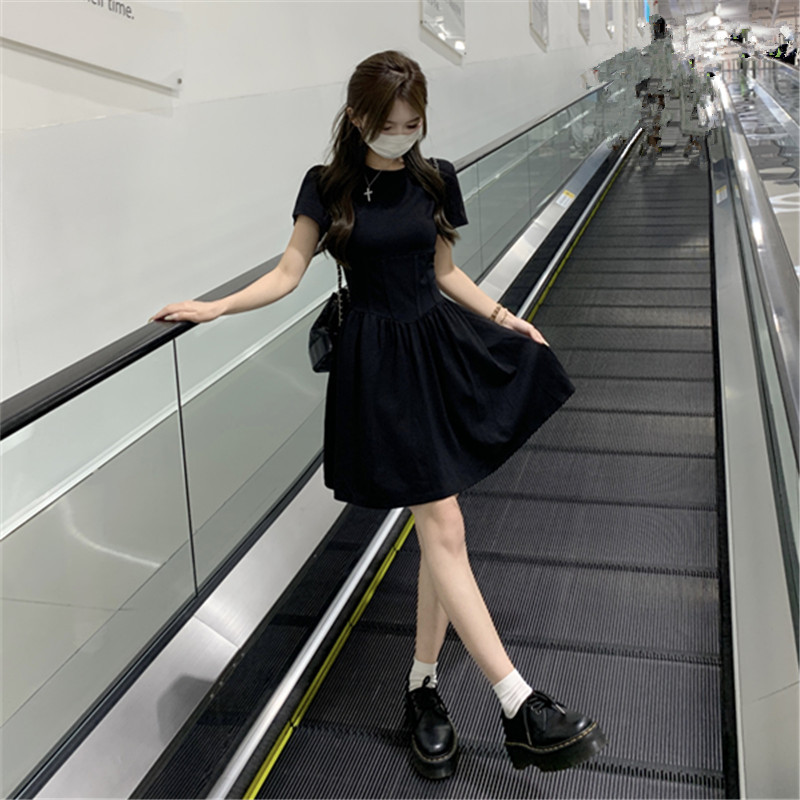 X685 Little black skirt fishbone waist women 2025 super hot summer short skirt skirt for small stature