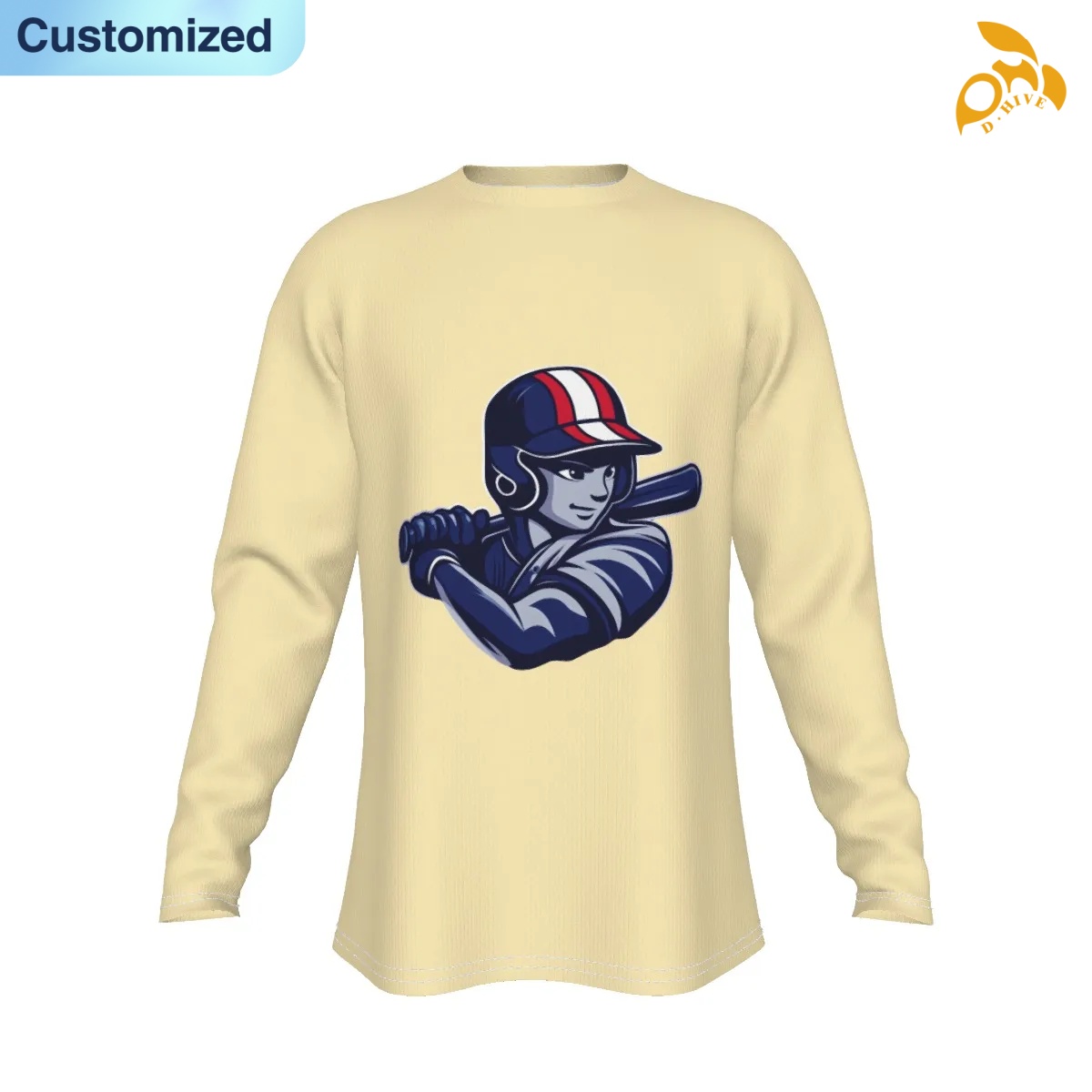 free shipping designer of customized breathable comfortable All-Over Print Men's long-sleeved T-shirt with exquisite patterns from US