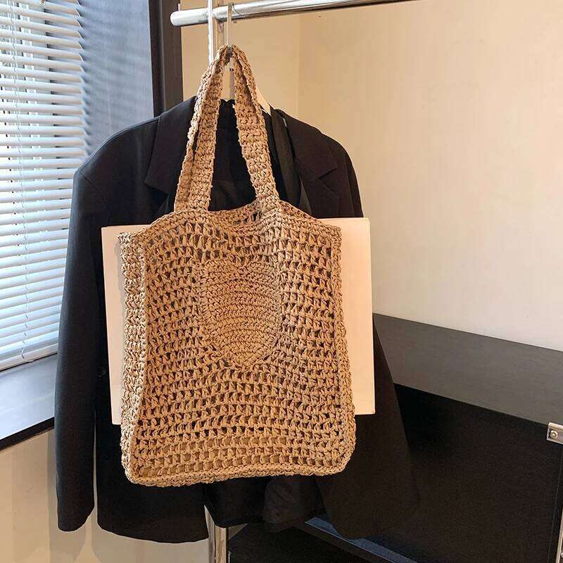 Women's Bags Designer Pure Hand-Woven Straw Bag, Excellent Quality, High-End Atmosphere On The Grade, Summer Leisure Vacation Beach