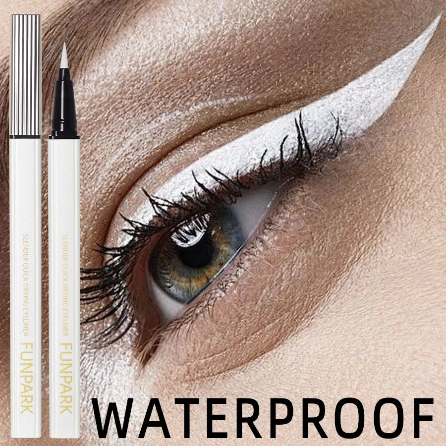 1PC White Liquid Eyeliner Pen Matte Long Lasting Waterproof Eye Liner Pencil Quick-drying Non-smudge Eye Makeup for Women Cosmet 250712