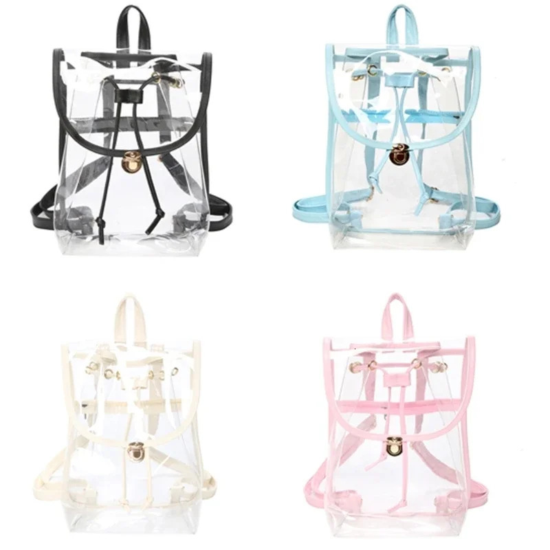 Transparent Backpack Women Messenger Bags PVC School Shoulder Bags Women 250714
