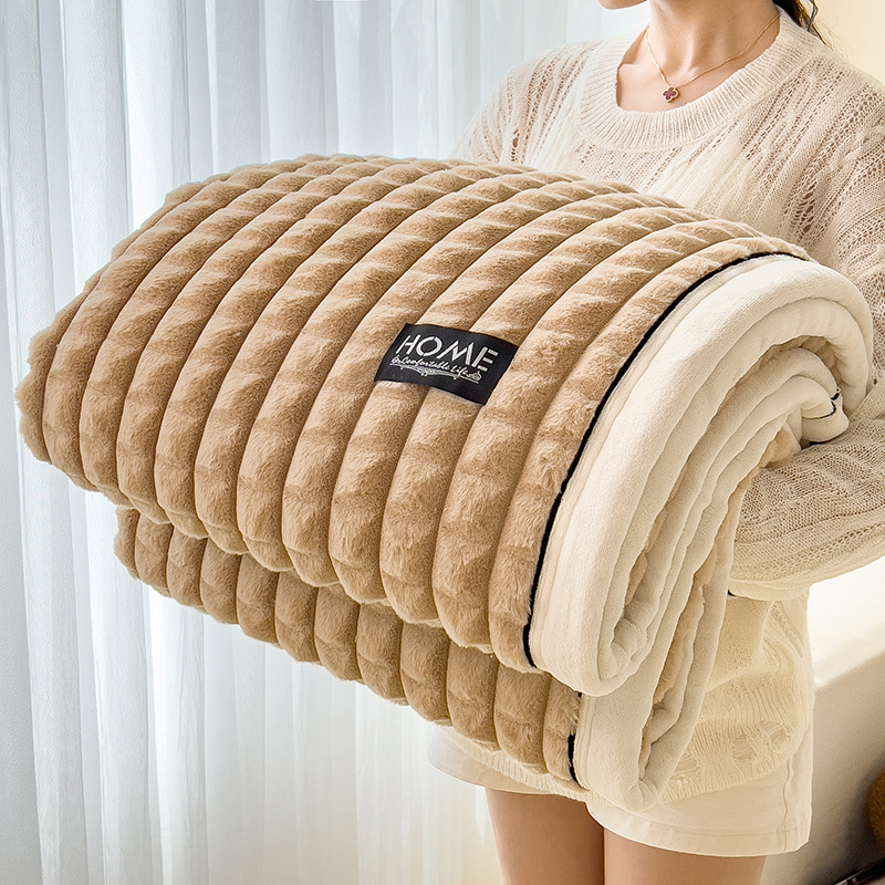 Designer blanket High gram weight beetle fleece blanket Thickened multi-functional double-sided milk fleece blanket Babe fleece cover blanket