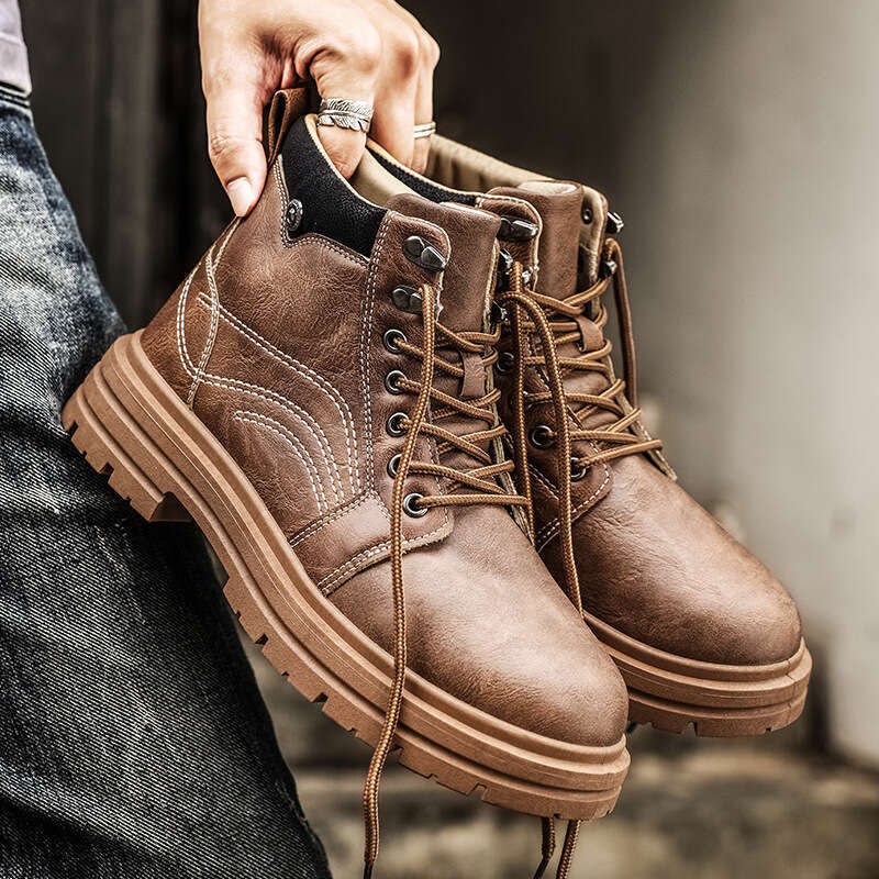 Spring High-top Martin Men's Workwear Sneakers Chelsea Boots Style