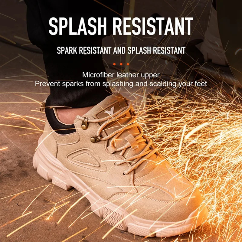 Waterproof Men Safety Boots With Steel Toe Cap Anti-smash Work Sneakers Safety Shoes Men Mining Outside Work Light Footwear 250717