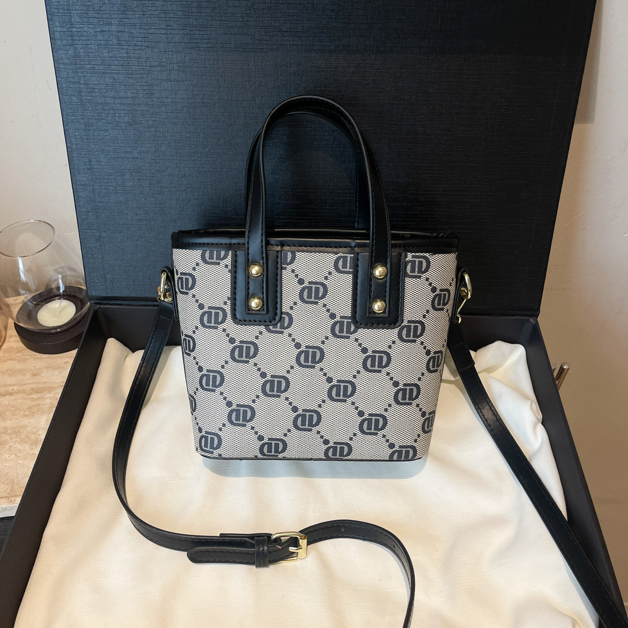 Luxury Brand Designer Bag Fashion Printed Bucket Bag Korean Style Simple Women's Bag New 2025 Summer Basket Handbag Single Shoulder Crossbody Bag