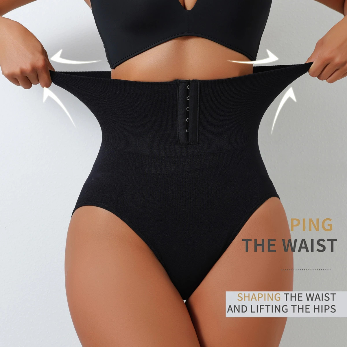 2pcs Women High Waist Shaping Briefs Buckle adjustment Body Shaper Slimming Underwear Butt Lifter Control Pantie Shapewear Pant 250712