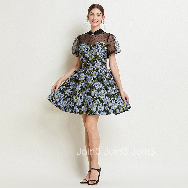 8573 Elegant French Style Dress for Petite Women