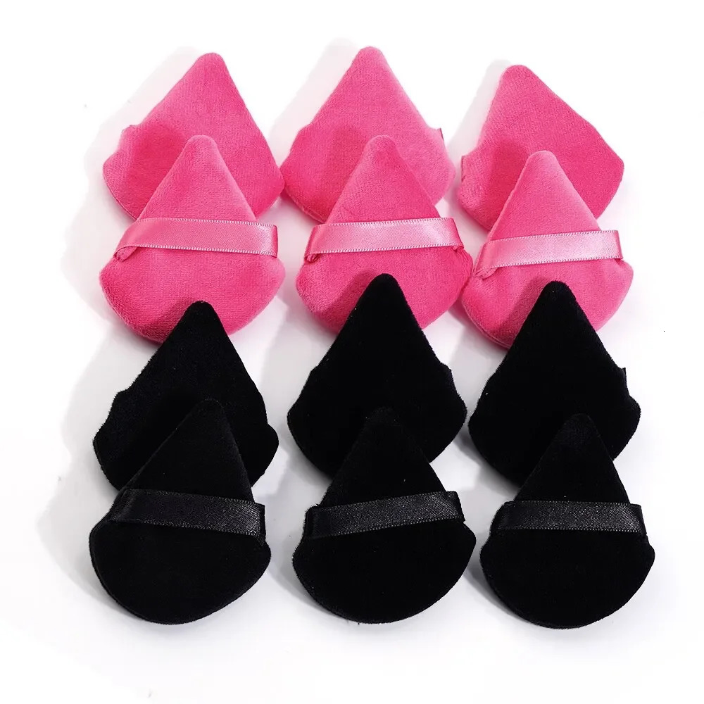 Wholesale 10 12 Pcs Triangle Powder Puff Wet Dry Use For Loose Liquid Cosmetic Soft Plush Makeup Foundation 250716