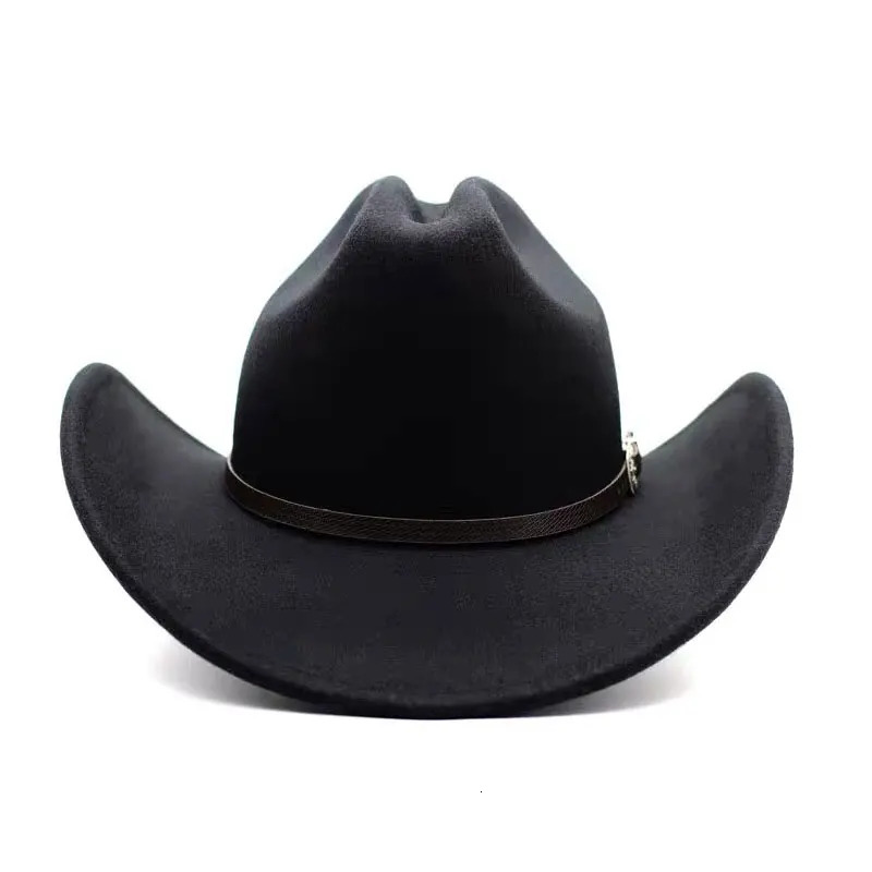 Western Cowboy Hat Wide Brim Western Cowboy Hat Womens Classic Roll Up Fedora Hat with Buckle Belt250724