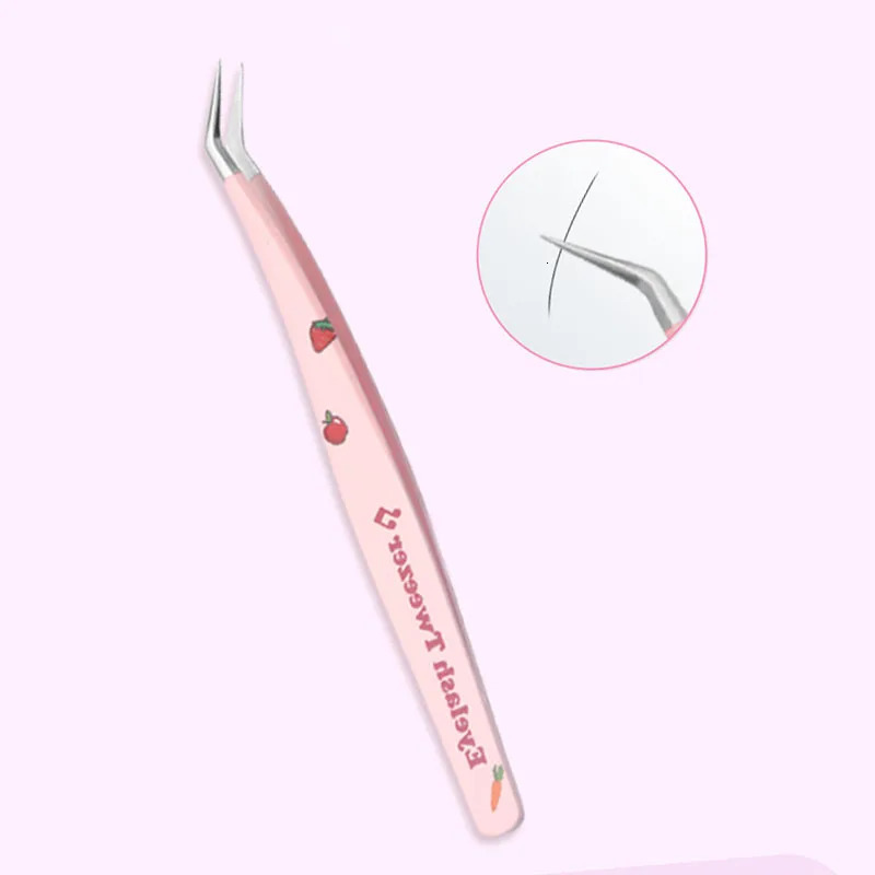 6 Types False Eyelash Tweezers Stainless Steel Antistatic Pincet Curved Strip 3D Lashes Tweezer Makeup Tools 250716
