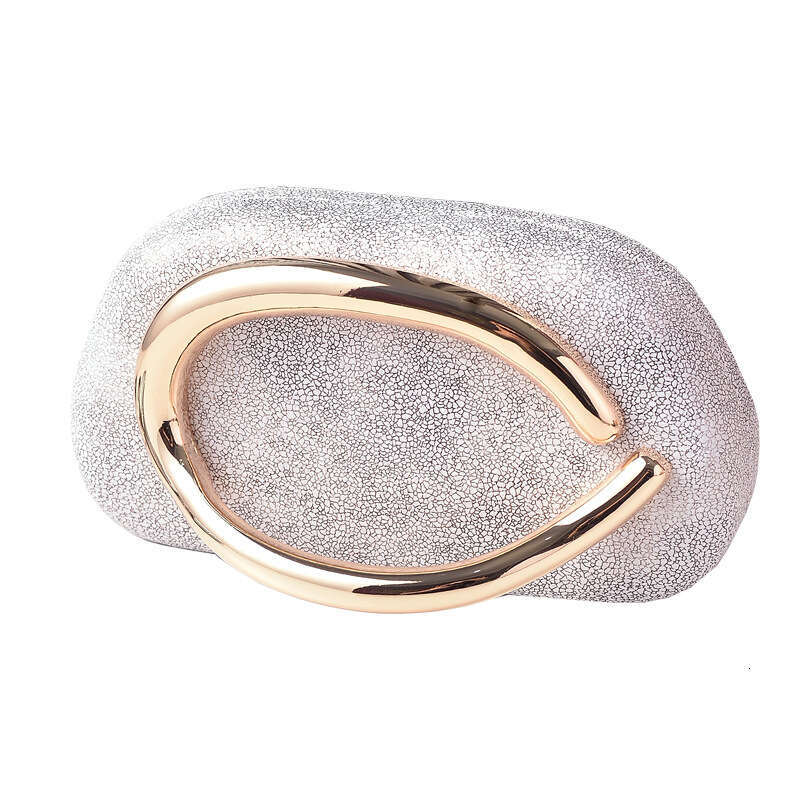 2025 New Hot-Selling Metal Handle Evening Bag Gradient Color PU Clutch High-End Feel