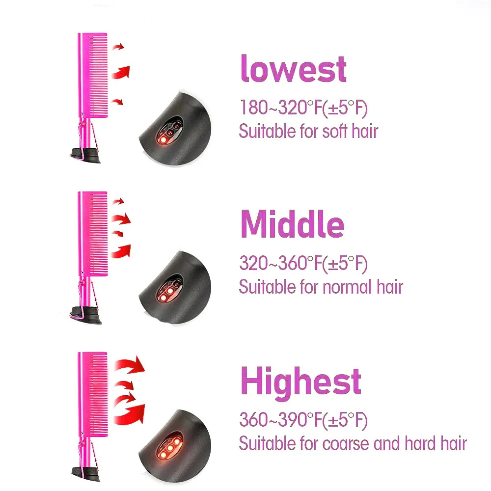 Hair Straightener Flat Irons Straightening Brush Heating Comb Hair Straight Styler Corrugation Curling Iron Hair Curler Comb 250717