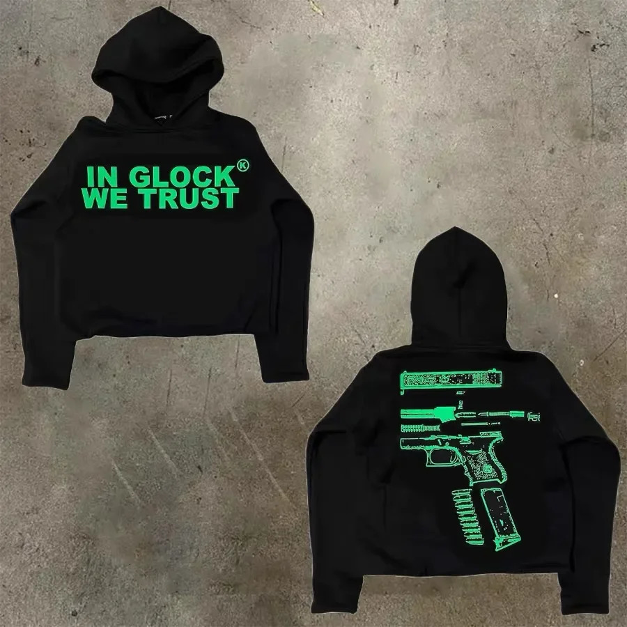 Hip Hop Gothic Hoodie American Y2K Harajuku Cartoon Print Loose Plus Size Sweater Men and Women Top 250714