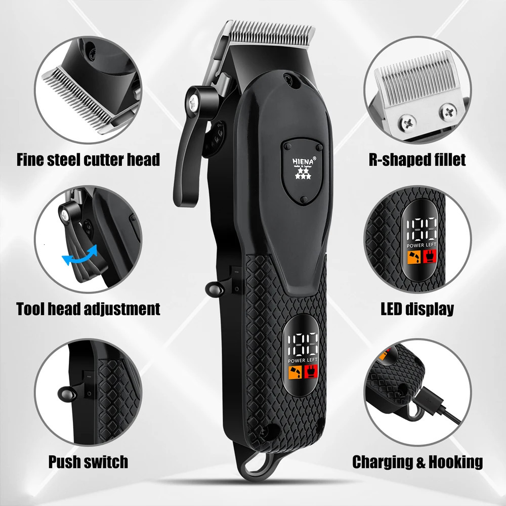 HIENA hair clipper Shaver Professional electric scissors push Barber shop trimmers Hair cutting machine trimmer for men 250716