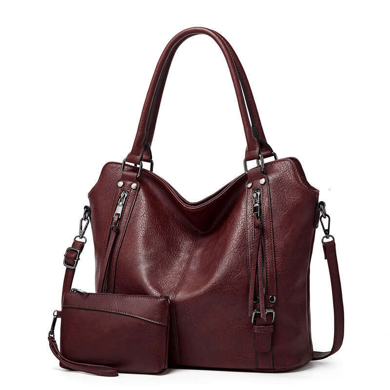 Handheld Tote Fashionable Large Capacity Crossbody Shoulder Soft Leather Women's Underarm Bag