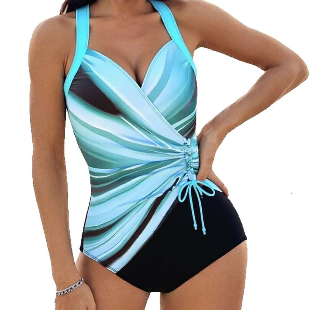 2025 New Cross Chest Bag High Waist Triangle Panty One-Piece Trendy Fashion Swimsuit