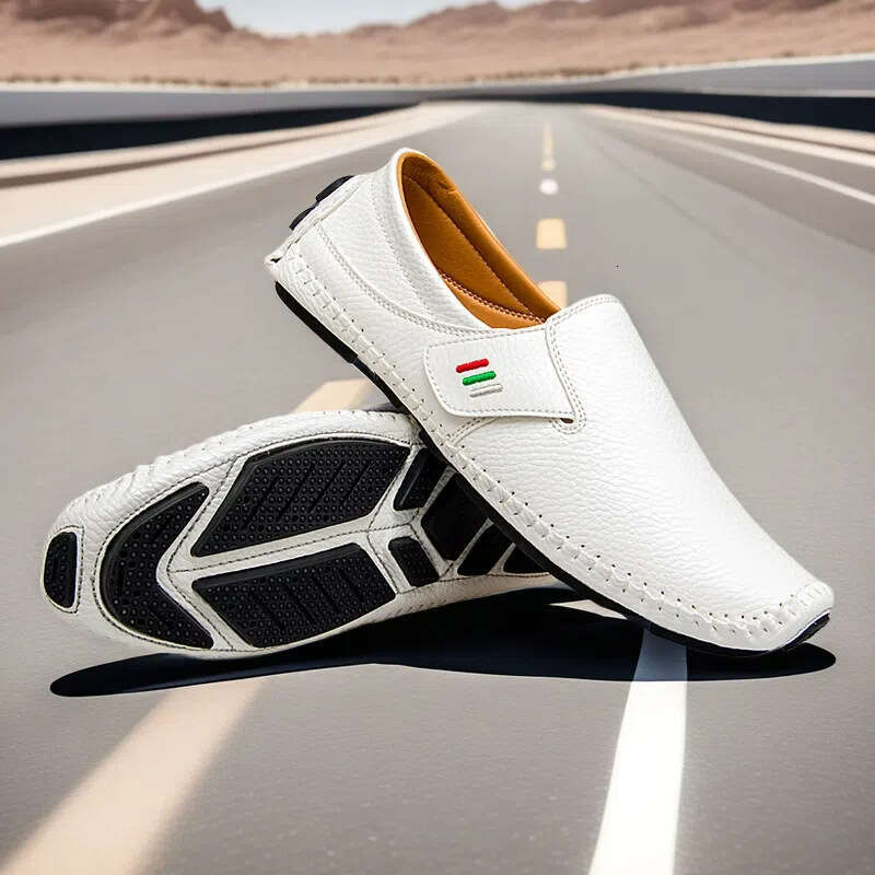 Foreign Trade Handmade Stitched Mark Line Loafers Extra Large Casual Men's Shoes