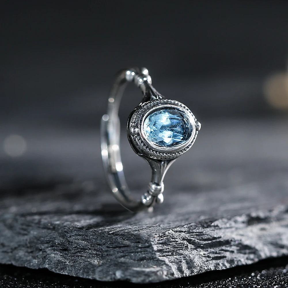 Exquisite S925 Silver Ring Natural Colored Ore Amethyst Jade Womens Ring Jewelry Womens Open Ring Sparkling Wedding Accessorie 250716