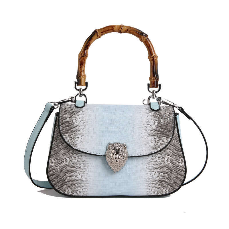 High-end Bamboo Handbag for Women 2025 New Fashion Trend Single Shoulder Crossbody Saddle Bag