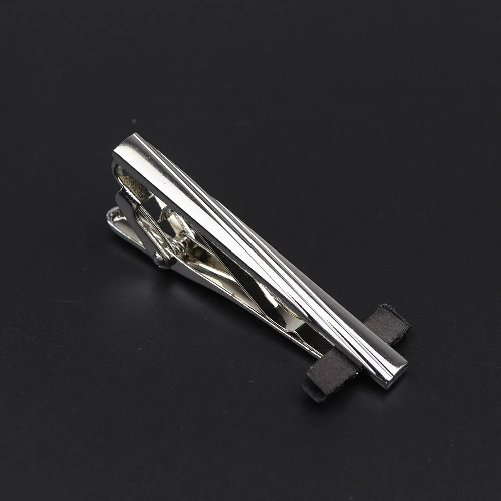 Mens Metal Tie Clip Bright Chrome Stainless Steel Jewelry Necktie Clips Pin Clasp Clamp Wedding Charm Creative Gifts 250715