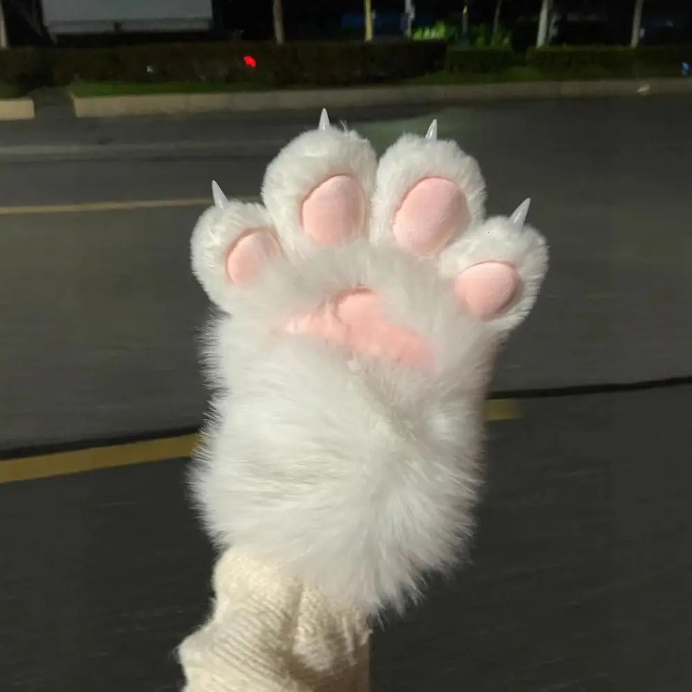 Tsute Tsosplay Tsostume Gloves Plush Cat Paw Gloves Cat Claw Mittens Tsosplay Pros Furry Squeaky Kig Fursuit Kigurumi Thicken Warm 250717