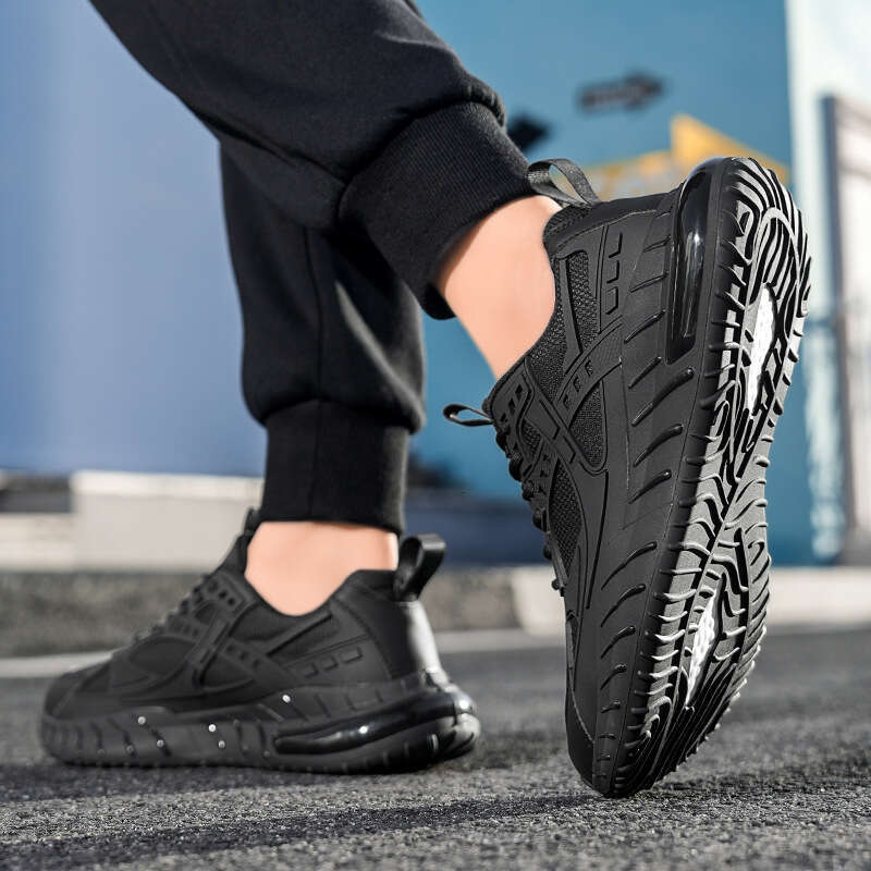 Men's Sports New Lightweight Soft Popcorn Sole Breathable Three-Layer Mesh Running Dad Shoes for Men