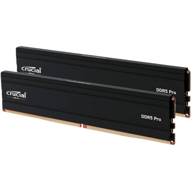 Crucial Pro 48GB DDR5 RAM Kit (2x24GB) 6000MHz (or 5600MHz or 5200MHz or 4800MHz) Desktop Memory UDIMM 288-pin - Black