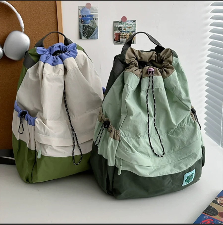 Spring and Autumn Collection Lightweight Backpack with Drawstring Bag Outdoor Sports Mountaineering Large Capacit 250717