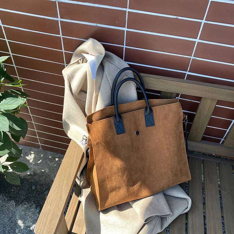 CGCBAG Korean Fashion Lage Capacity Women's Tote Casual Brand Shoulder Bag Nubuck PU Leather Female Designer Handbags