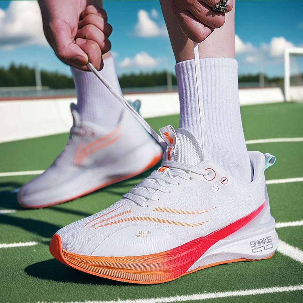 Forefoot Carbon Plate Breathable Exam Speed Sports Unisex Students Shock Absorption Rebound Running Men's Shoes