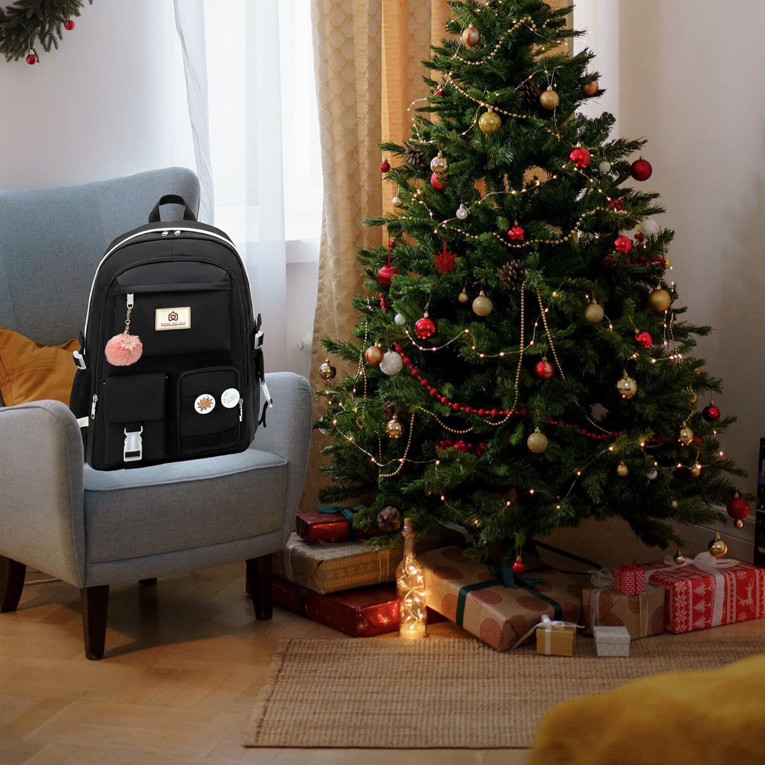 Backpacks 16 Inch College Backpack Elementary Middle High School Large Cute Bookbags Anti designer bag Theft Travel Back Pack Casual Daypack Kids Book