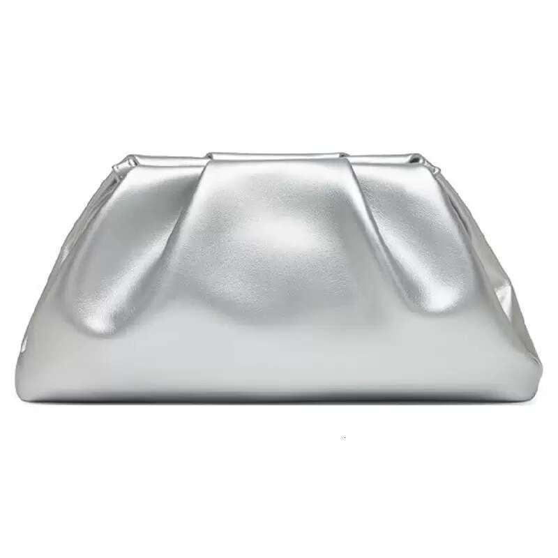 New Knitted Striped Clutch Work Cloud Large Capacity Daily Versatile Cosmetic Clip Bag for Women