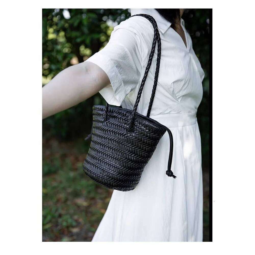 Fashion New Hand Woven Women's Shoulder Bucket Purse Tote Bag Handbag