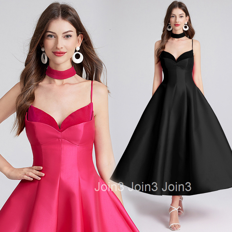 629 Summer New Womens Fashion Elegant Velvet Patchwork Strap Slim Fit Flared Long Dress Gown