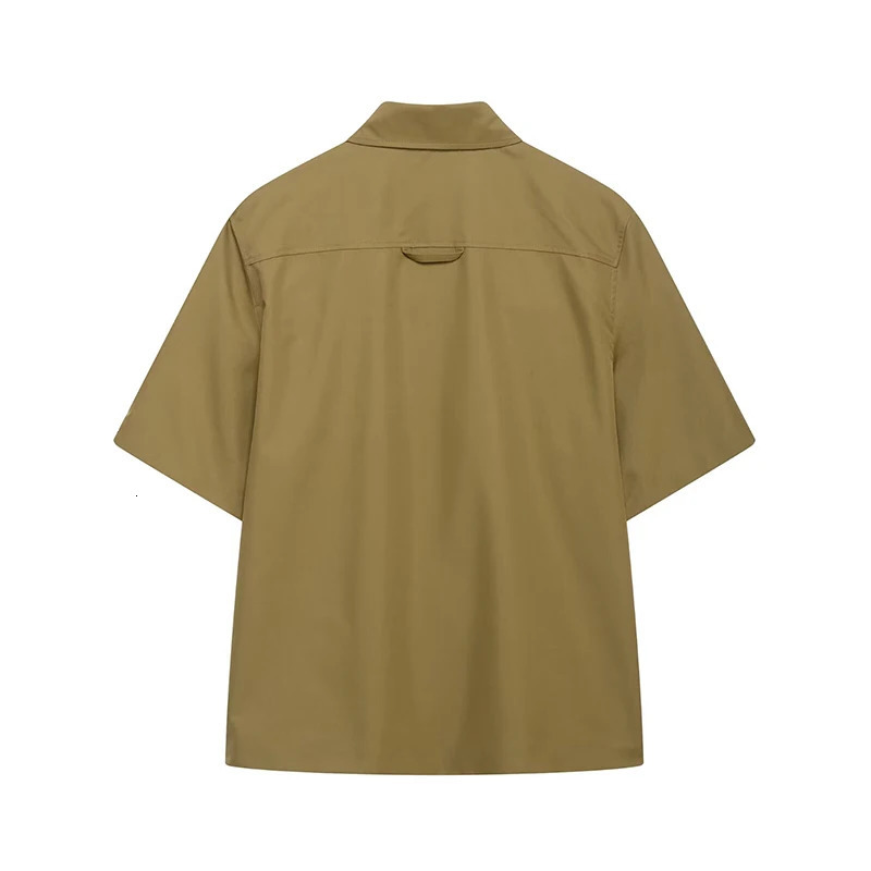 Willshela Women Fashion 2 Piece Set With Pockets Green Single Breasted Shirt Front Zipper Shorts Chic Lady Sets 250717