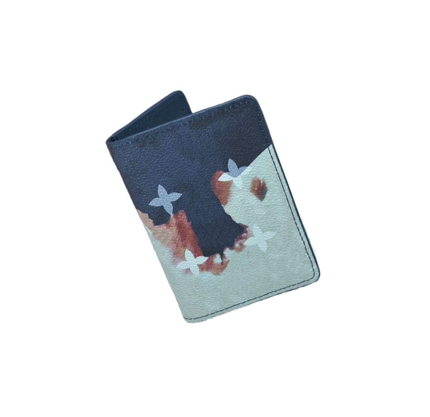 Designer Unisex Titanium Wallets for Men's and Women's Card Holder Elegant Short Purse Premium Quality Classic Floral & Monogrammed Pocket Organizer with Box Dust bag