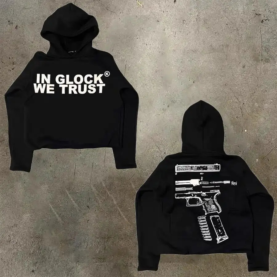 Hip Hop Gothic Hoodie American Y2K Harajuku Cartoon Print Loose Plus Size Sweater Men and Women Top 250714