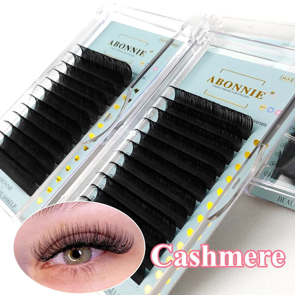 Abonnie Cashmere Classic Individual Eyelashes s Ultra Matte Black Lashes Fluffy Cilia All Size Cilios 250714
