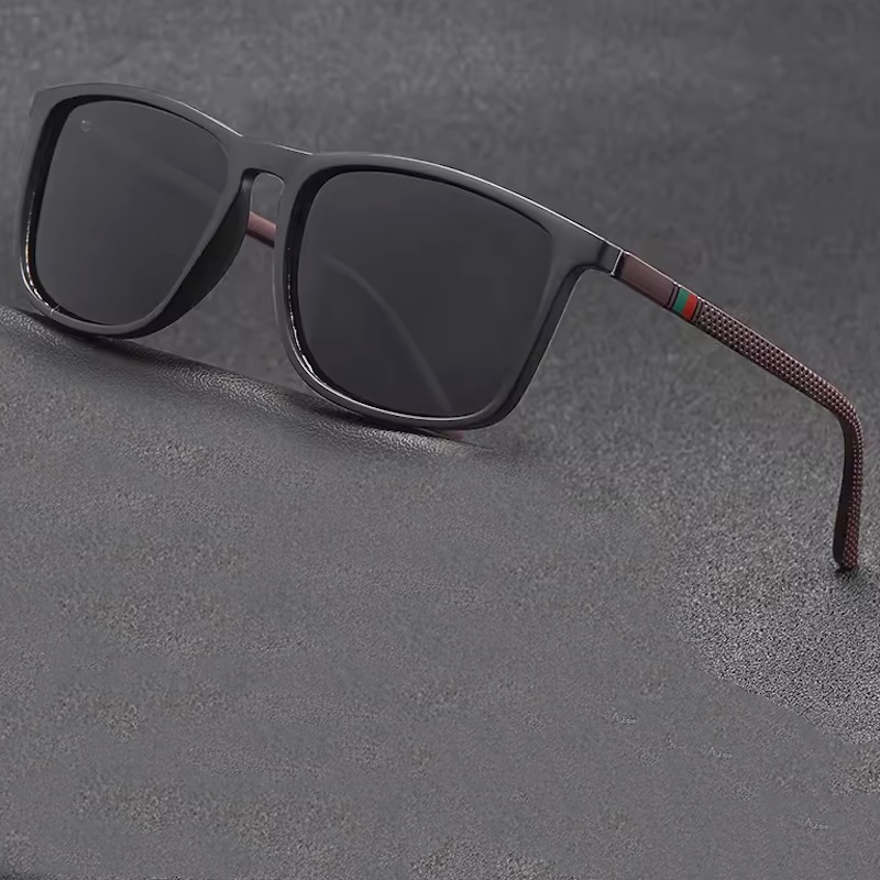 Luxury Square Sunglasses Polarized Vintage Cycling Men Women Fashion Travel Driving Fishing Sun Glasses UV400 Light Weight Eyewear Accessory with Orig