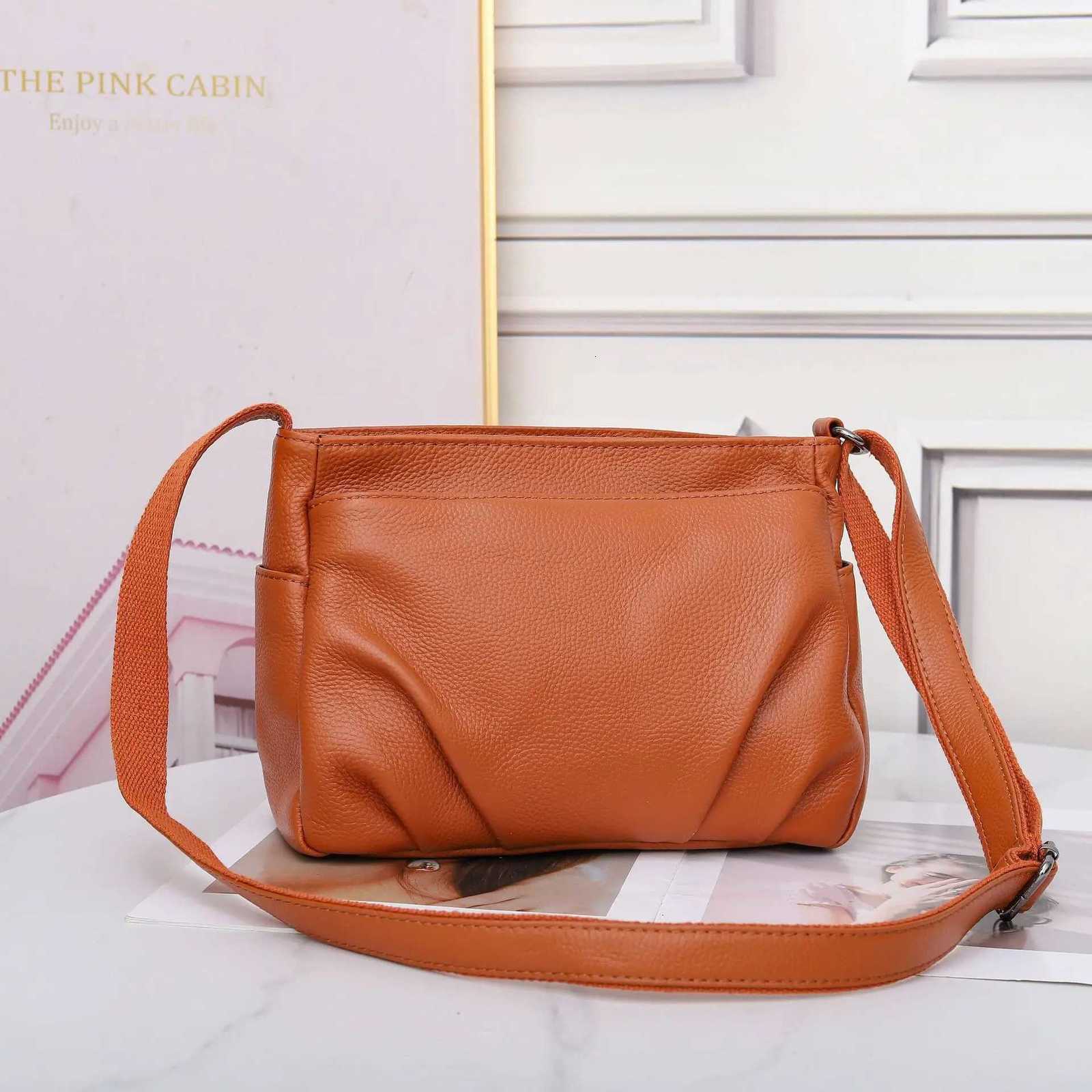 Womens Full-Grain Cowhide Leather Shoulder Bag - Spacious Convertible Tote with Multi-Compartment Organizer Commuter Handbag Y250719