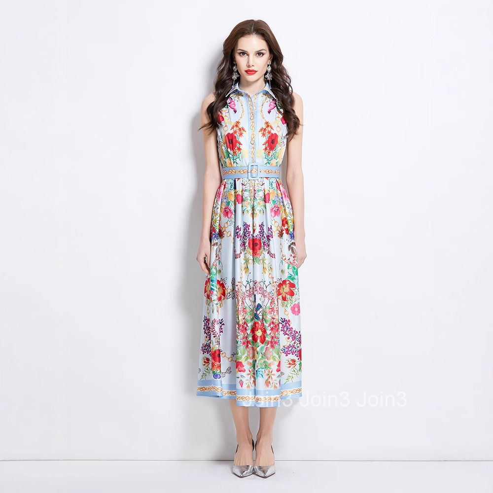 2678 Spring Summer New French Hepburn Style Elegant Flared Dress