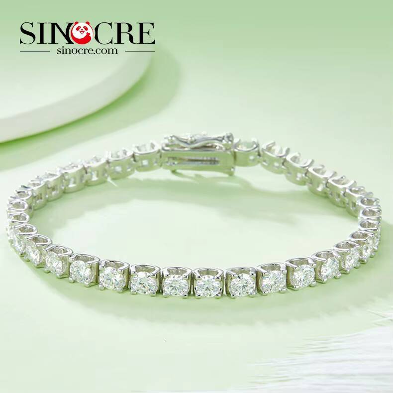 8Mm Moissanite Tennis Chain Mossanite Promotional Sinocre Hiphop Lover