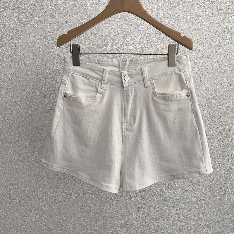 Oumalai Women's Denim Shorts 2025 Summer New Korean Style High Waist Slimming Versatile A-line Wide-leg Pants Trend 2301