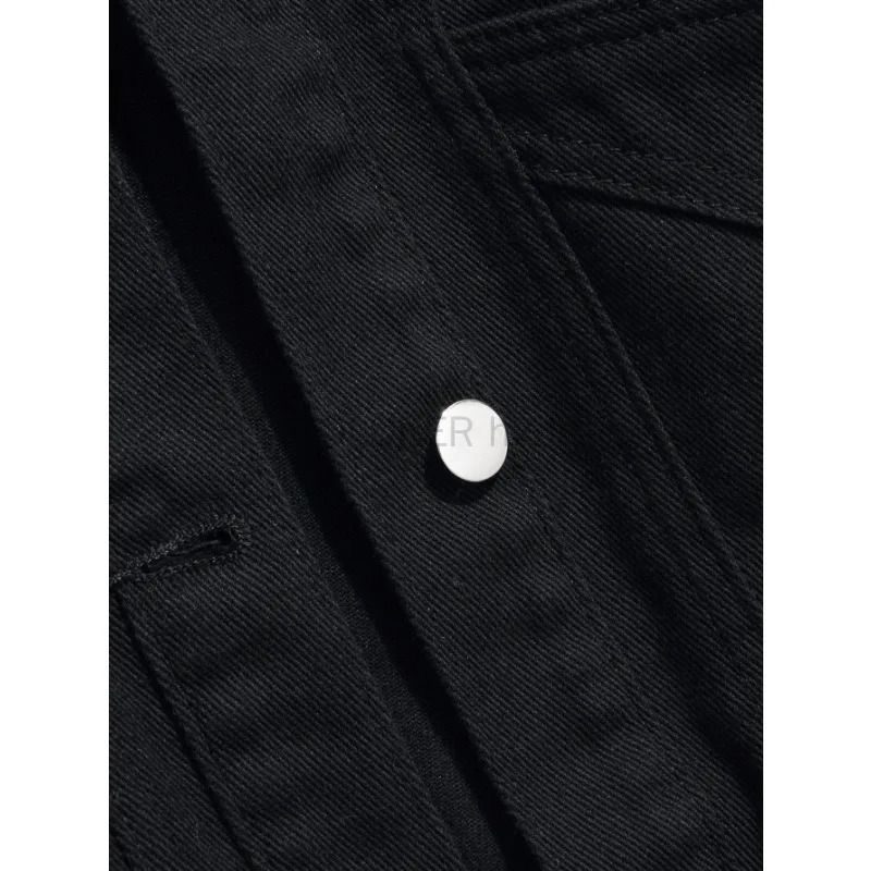 2025 Spring Summer Vintage n Mens Black Denim Vest Male Sleeveless Jackets Cotton Coat Tank Top Casual Jean 250707