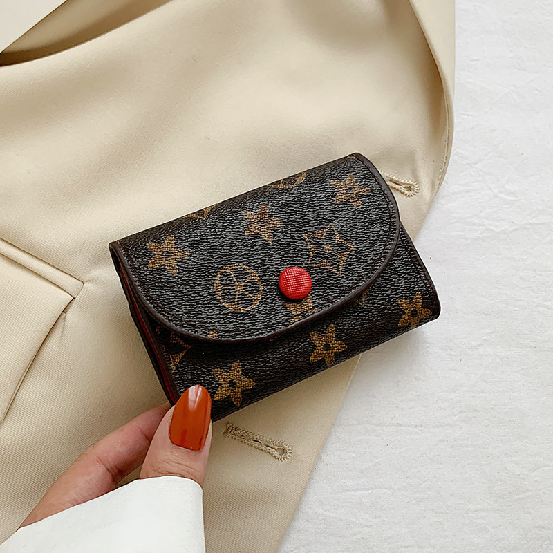 Fashion card holder for women compact classic retro design with large capacity multiple card slots integrated ID & coin purse