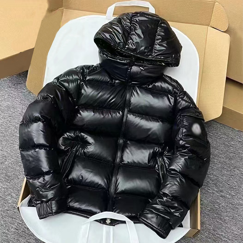 Children winter down jacket boys and girls down hooded embroidered down jacket warm letter cold resistant warm