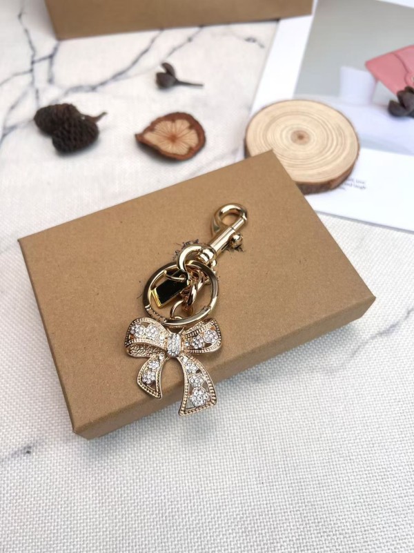 Cute Cherry Keychain Wallet Bag Charm Fashionable Small Purse Keyring with Crystal cents Red Blk L250928PHHV