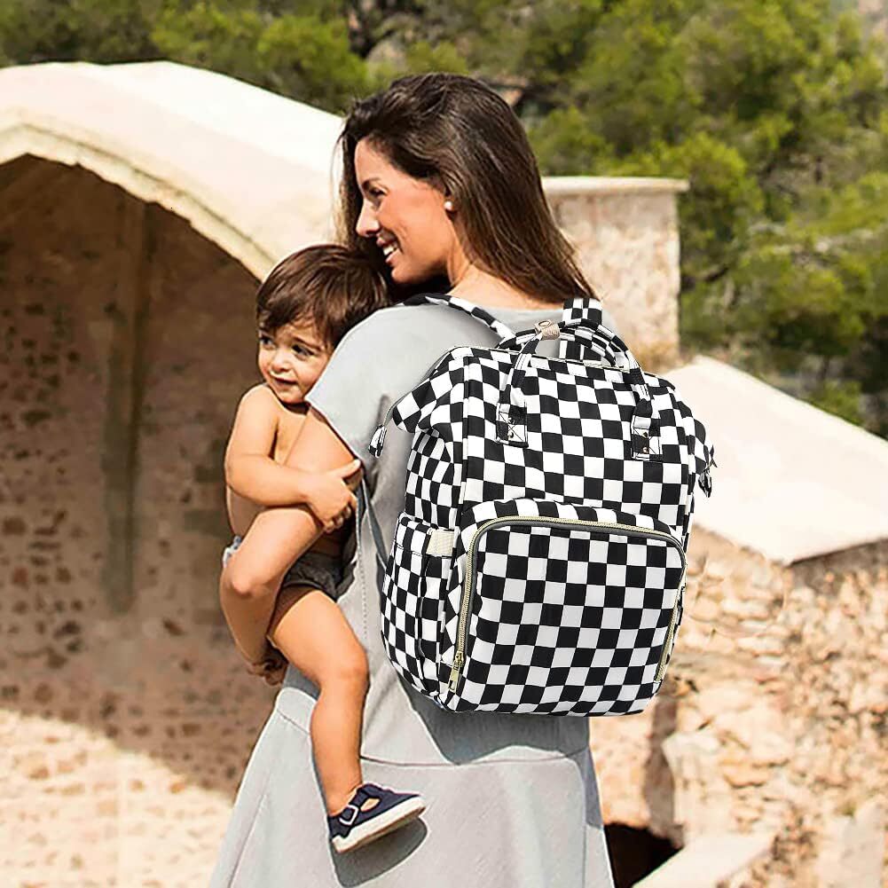 DHYMX Diaper for Mom & Dad, Multifunction Waterproof Baby designer bag Changing Bags, Large Nappy Bag Backpack