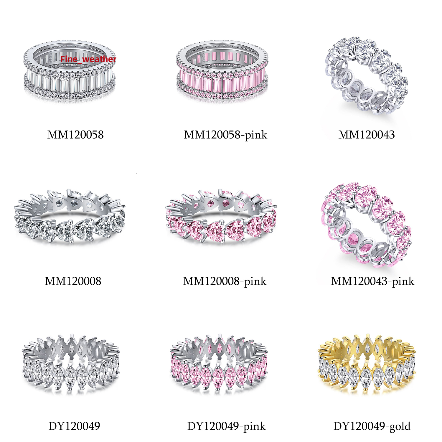 Custom Silver 925 Jewelry 14k 18k Gold Plated Engagement Stacking Gemstone Diamond Wedding 925 Sterling Silver Baguette Rings