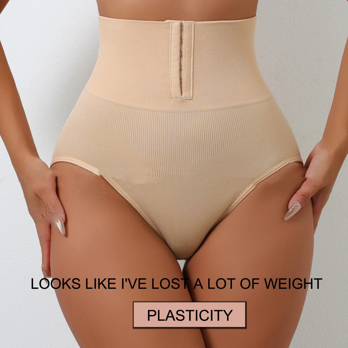 2pcs Women High Waist Shaping Briefs Buckle adjustment Body Shaper Slimming Underwear Butt Lifter Control Pantie Shapewear Pant 250712